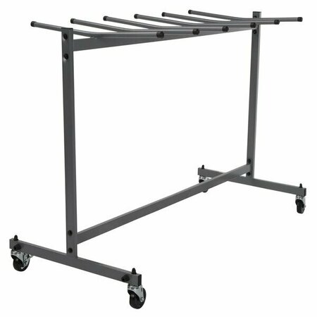 ZOWN 60248GRY1E Steel Folding Chair Dolly with Foot-Controlled Locks 31260248GRY1